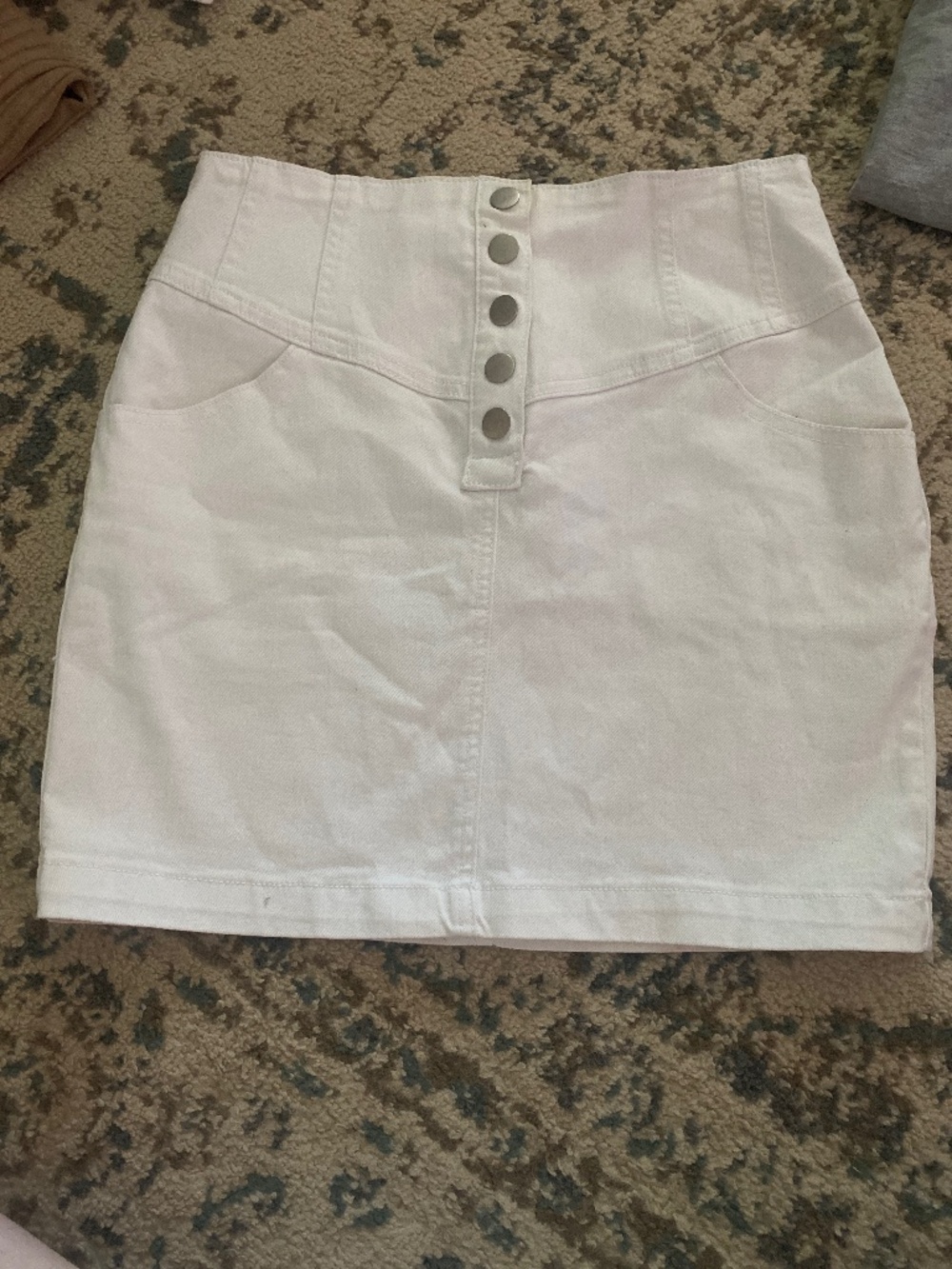 Forever 21 white jean Mimi skirt